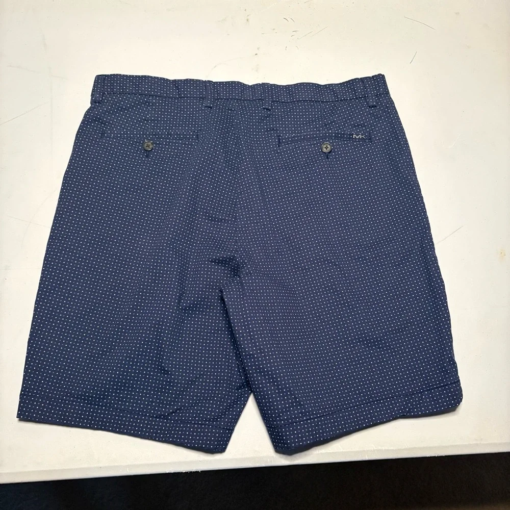 Michael Kors Dark Blue Patterned Men's Shorts - Picture 10 of 13